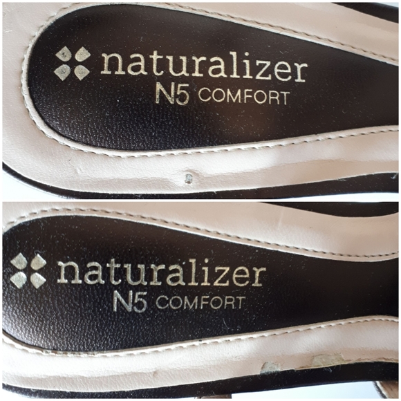 Naturalizer Leather Bronze Low Heel Sandal 8 Wide - Picture 6 of 10